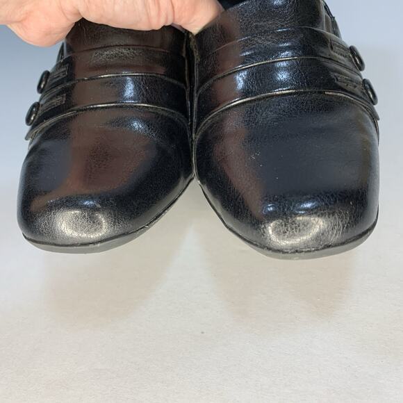 Franco Sarto Rosalie Womens Heels Sz 8 M Black Academia Witchy 3.25" Block Heel - Picture 4 of 16